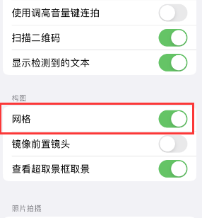 黔东南苹果手机维修网点分享iPhone如何开启九宫格构图功能 