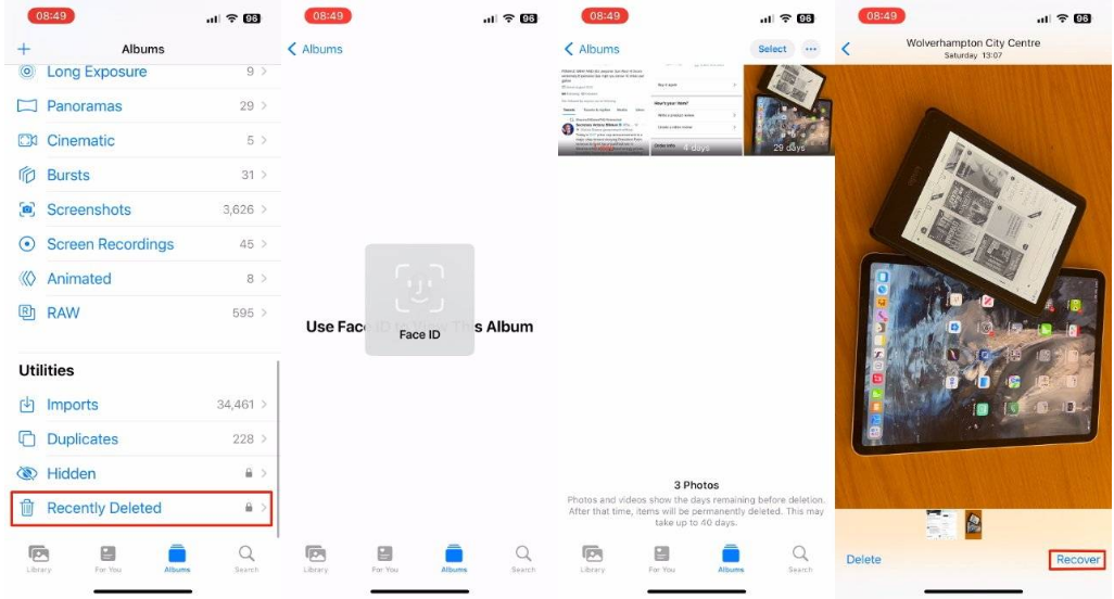 黔东南苹果14维修分享 iPhone14 上恢复已删除的照片 